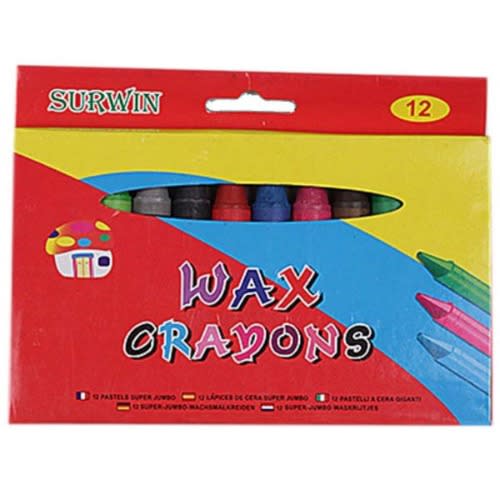 Wax Colourful Crayon For Kids 12pcs