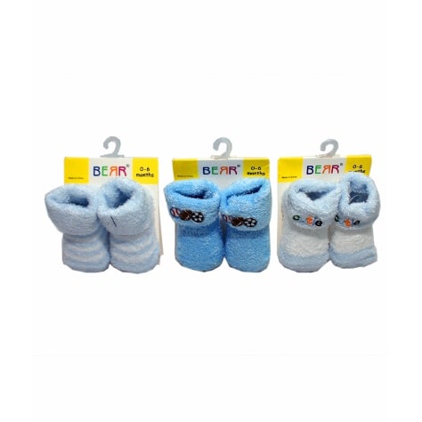 Cute Booties Sock- Blue- Pack of 3