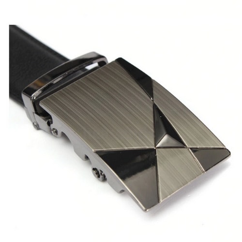 Men's Automatic Leather Belt - Black