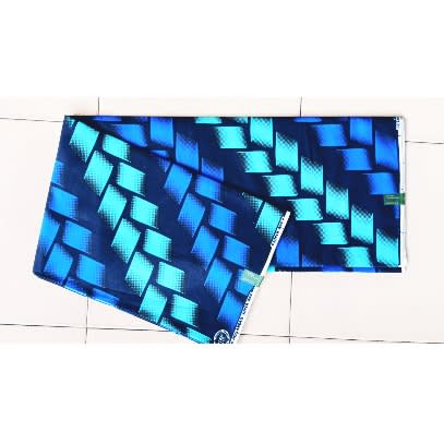 Non-bleeding Ankara - 6yards Blue And Teal Green