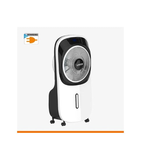 Rechargeable Mist Fan Air Cooler - Water Fan With Remote And Wheels