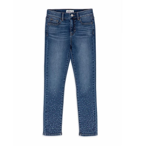 Girls Stud Embellished Fashion Skinny Jeans - Blue