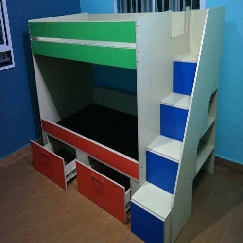 Sadia-twin Bunk Bed With Storage - Multicolour