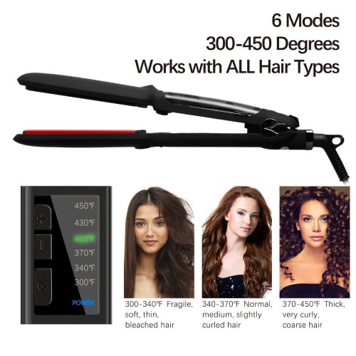 Hair Straightener – Professional Steam And Infrared Styler - Black
