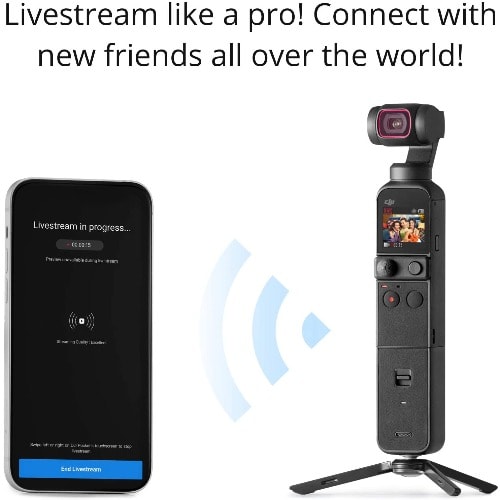 Pocket 2 Creator Combo - 3 Axis Gimbal Stabilizer With 4k Camera, 1/1.7” Cmos, 64mp Photo