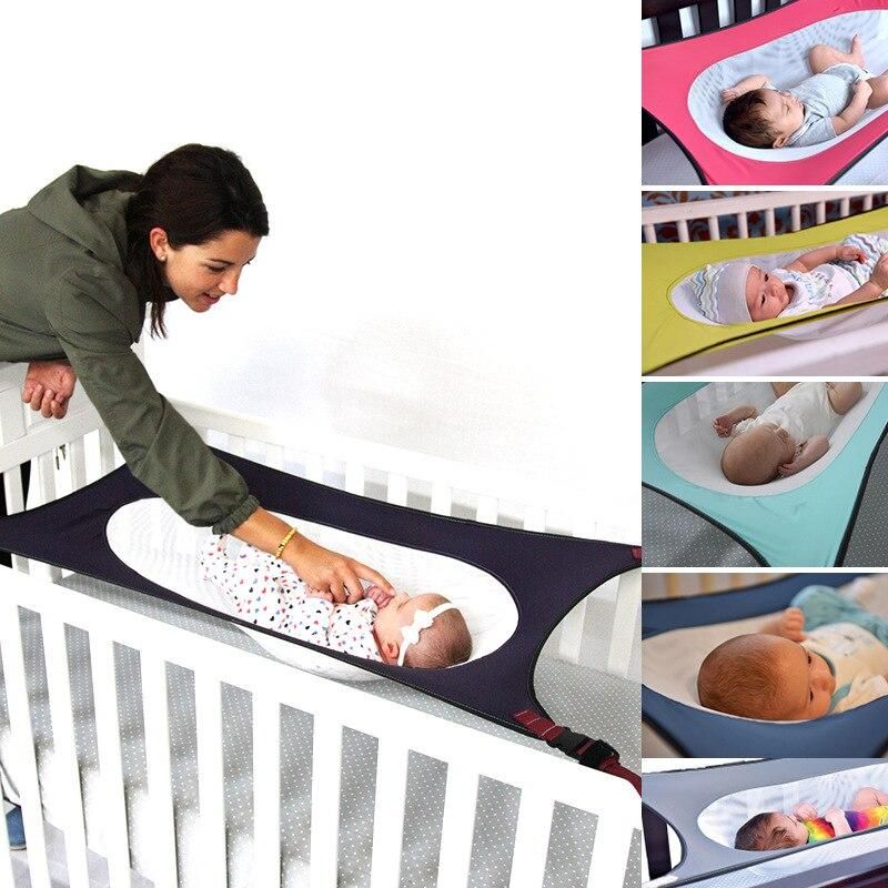 Infant Baby Hammock Newborn Kid Sleeping Bed Safe Detachable Baby Cot Crib Swing Elastic Adjustable Net buumpers In the Crib