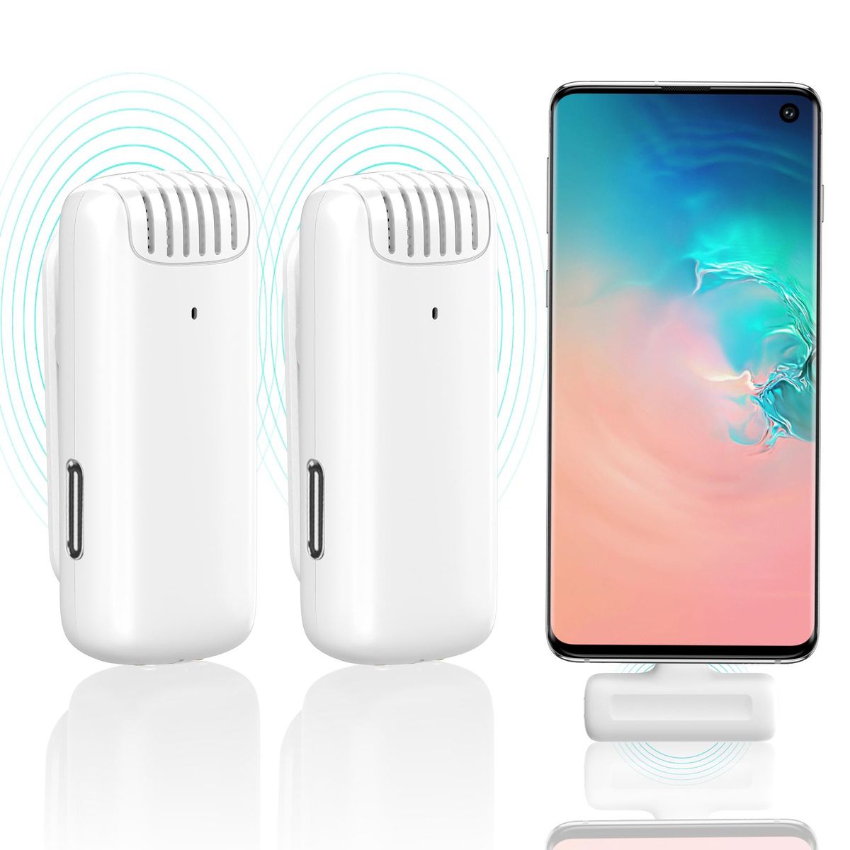 Ulanzi J12 Wireless Microphone System with 1 Receiver & 2 Microphones 20M Transmission Range Built-in Battery with Charging Case Type-C Plug Replacement for Android Phones Live Streaming Interview Vlog