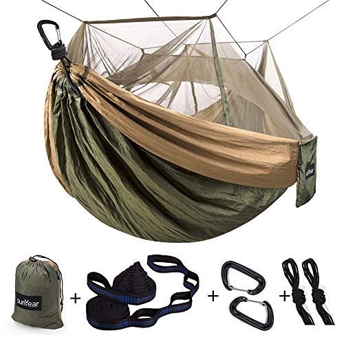 Sunyear Single  Double Camping Hammock With Net Portable Out