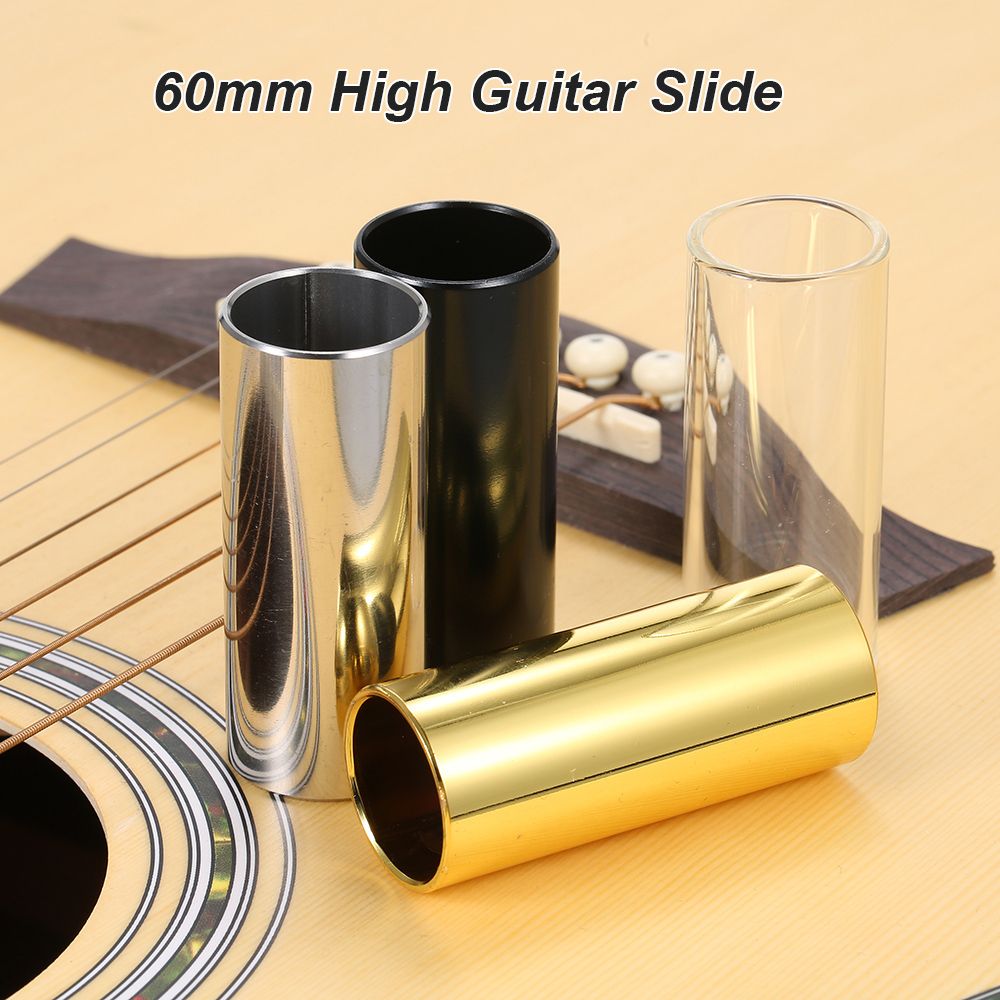 1PC 60MM High Guitar Slide Bar Stainless Steel Metal/Glass