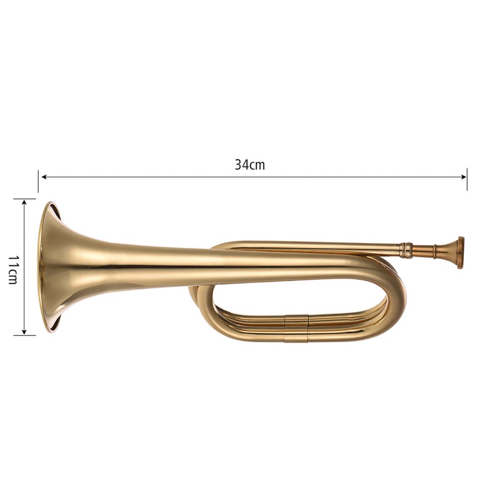 B Flat Bugle Call Trumpet Brass Cavalry Horn With