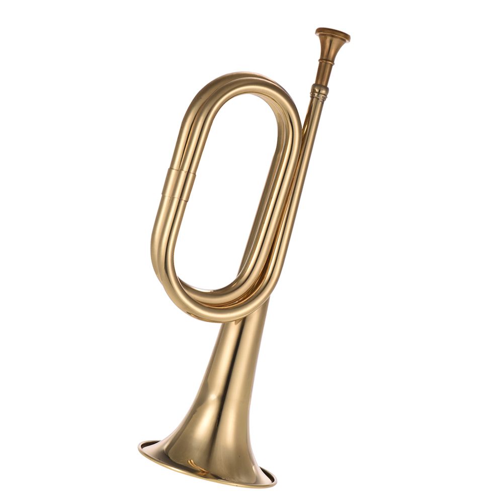 B Flat Bugle Call Trumpet Brass Cavalry Horn With