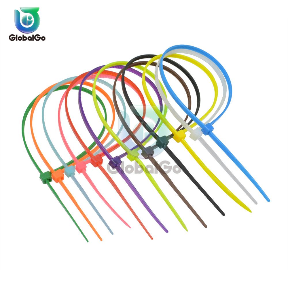 100pcsLot 150mm Self Locking Nylon Cable 13 Color Plastic