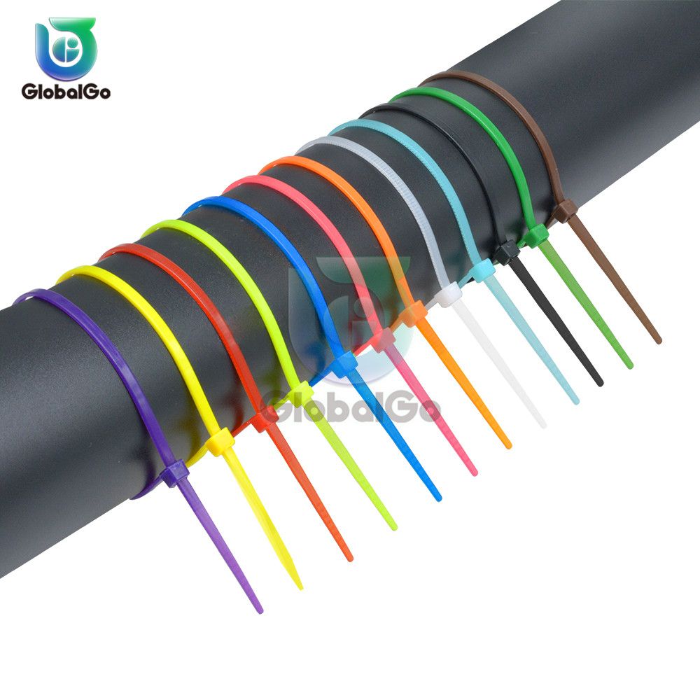 100pcsLot 150mm Self Locking Nylon Cable 13 Color Plastic