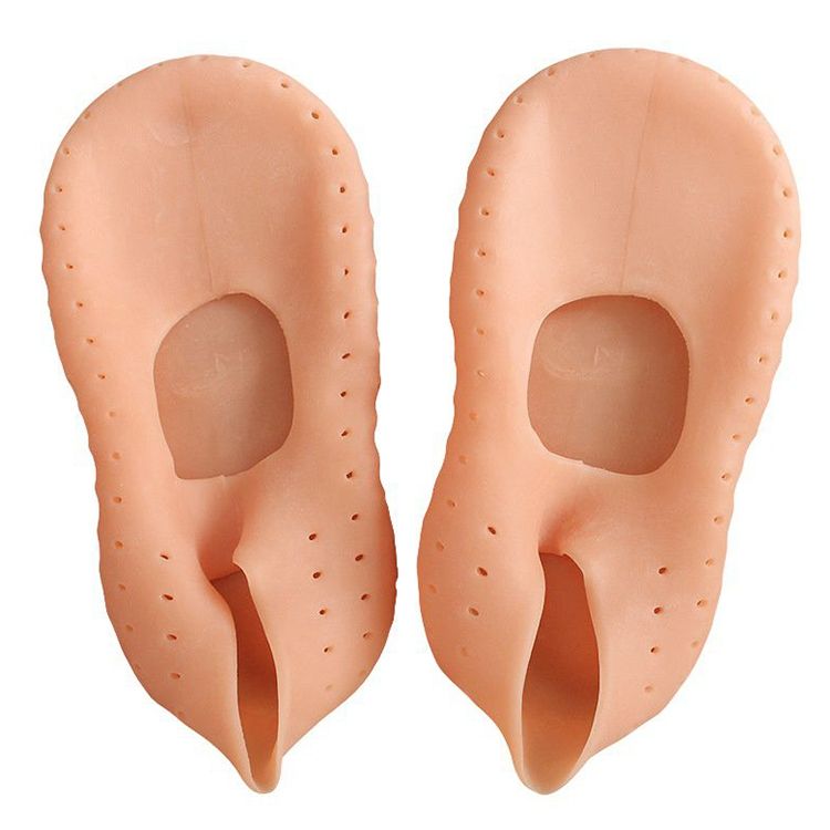 Silicone Sailboat Socks Foot Heel Anti-cracking Sleeve Anti-drying Beach Home Socks, Size:L(39-41)(Skin Color)