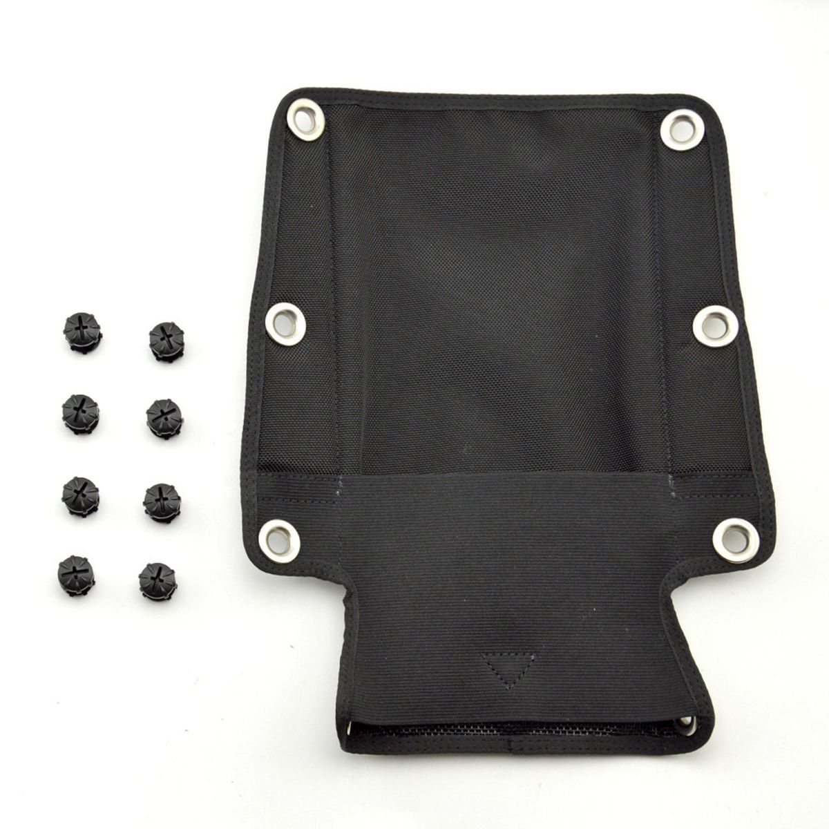 Scuba Diving Backplate Pad W/ Screws Nylon Black With