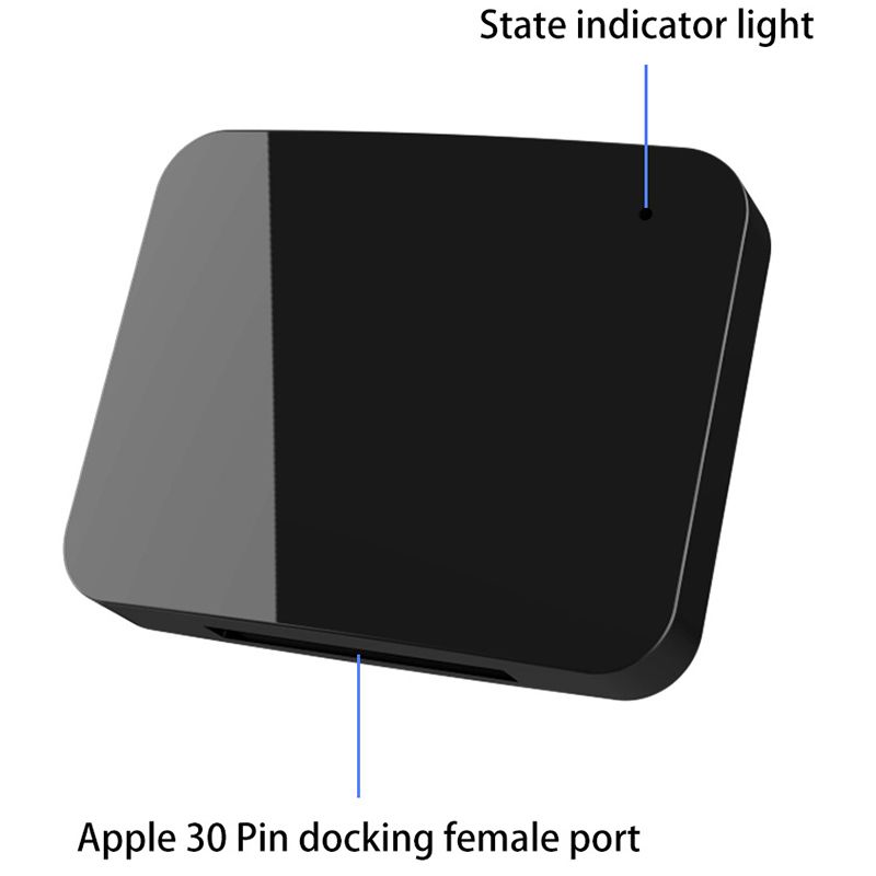 Bluetooth Music Receiver Wireless 30Pin Receiver Audio Adapter For IPod For IPhone 30 Pin Dock Docking Station Speaker Black