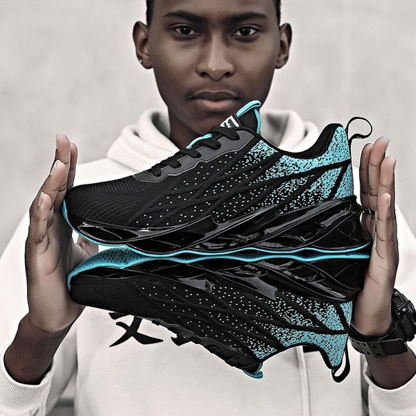 2021 Men Casual Samurai Running Sneakers - Black/Blue