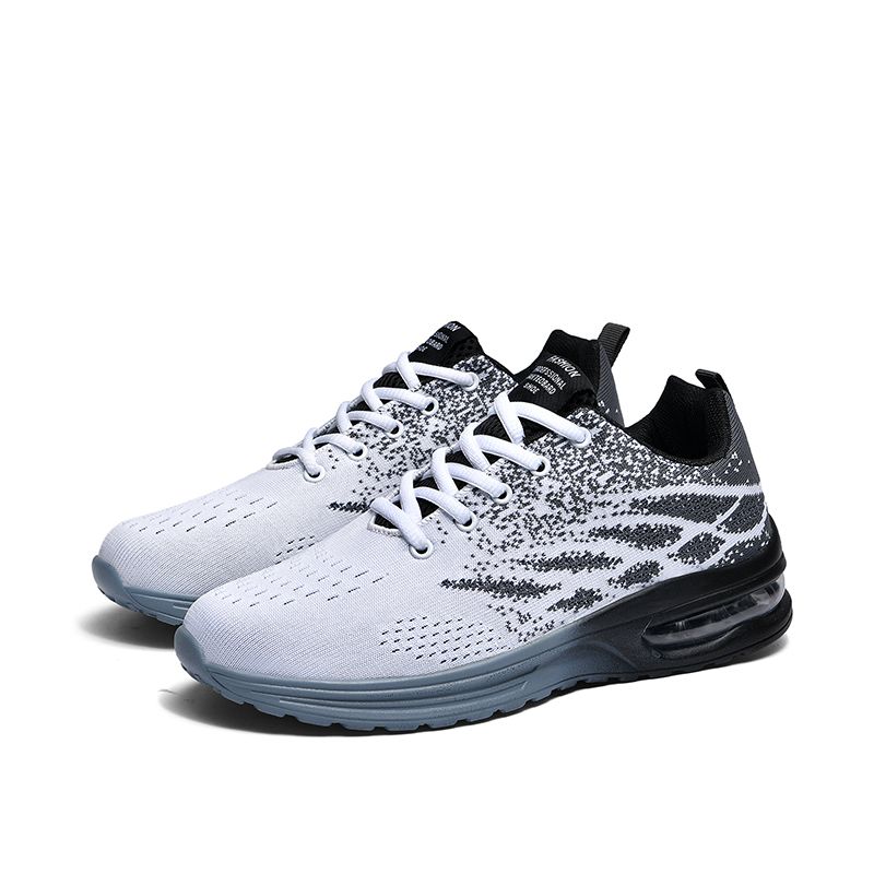 Men's New Trend Fashion Sneakers Running Shoes - Black And White