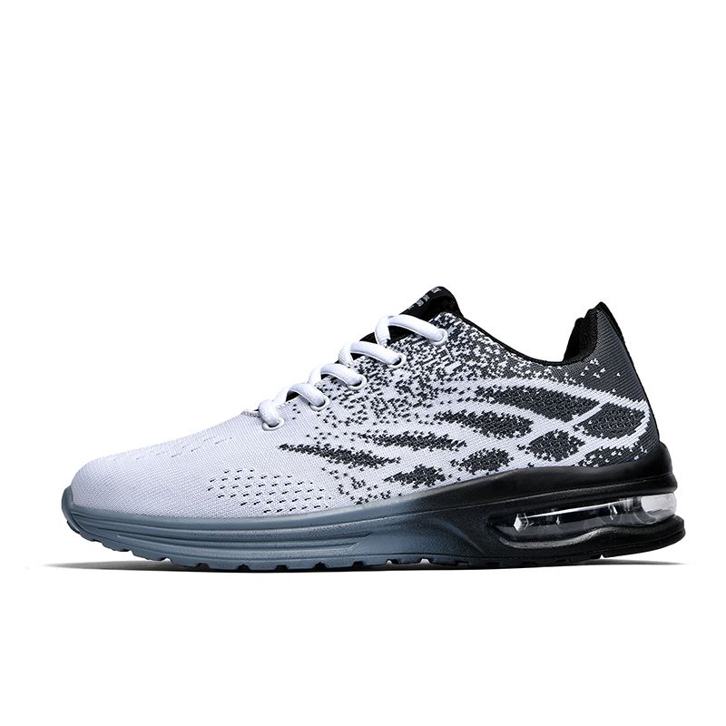 Men's New Trend Fashion Sneakers Running Shoes - Black And White