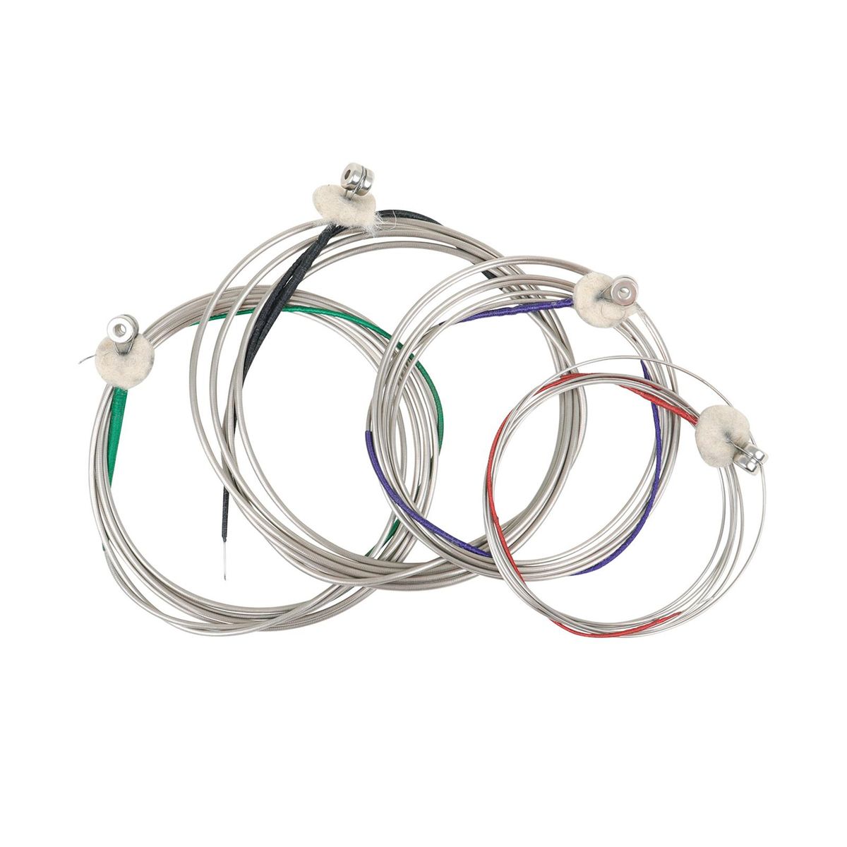 BD102 4-string Double Bass String Set Steel-Nickel Winding String Rust-resistant Durable String for Double Bass (4 Pcs)