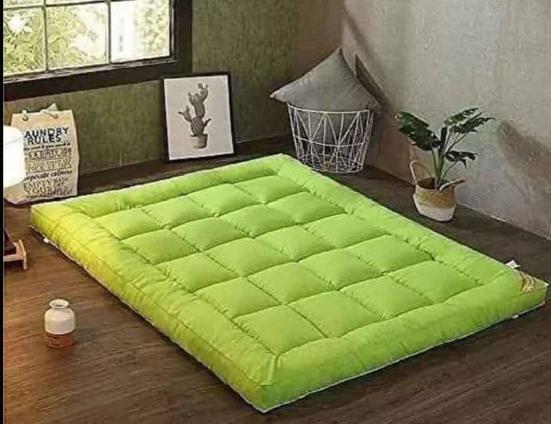 Cotton Fiber Quality Mattress Topper - Lemon Green