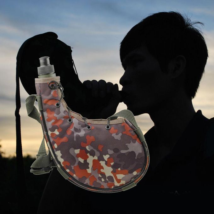 Outdoor 750ml Water Bottle  Drinkware Camping Flask  Red