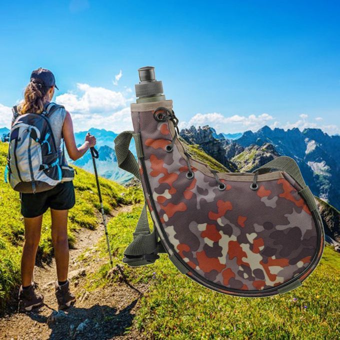 Outdoor 750ml Water Bottle  Drinkware Camping Flask  Red