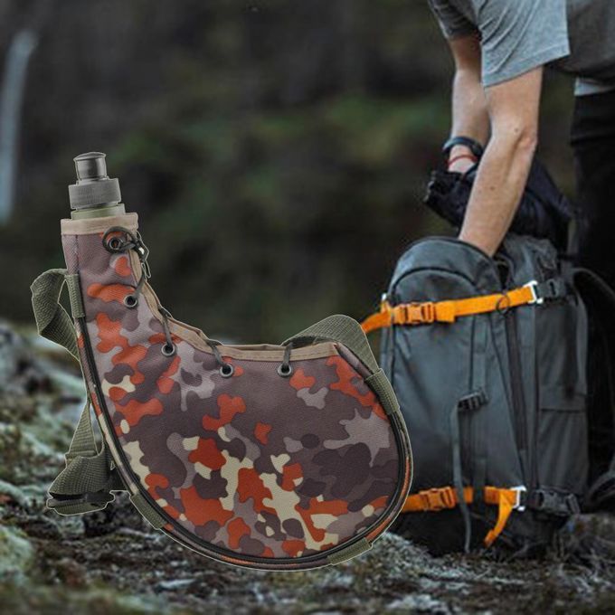 Outdoor 750ml Water Bottle  Drinkware Camping Flask  Red