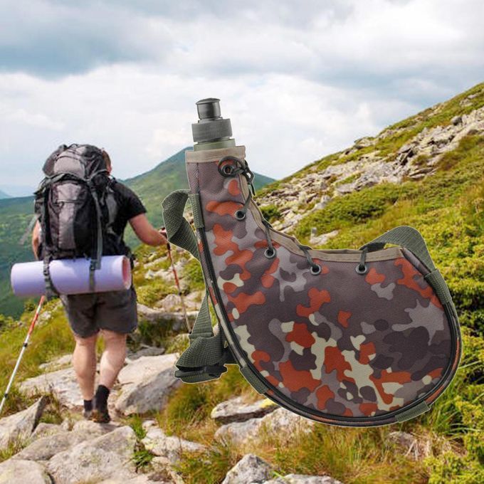 Outdoor 750ml Water Bottle  Drinkware Camping Flask  Red