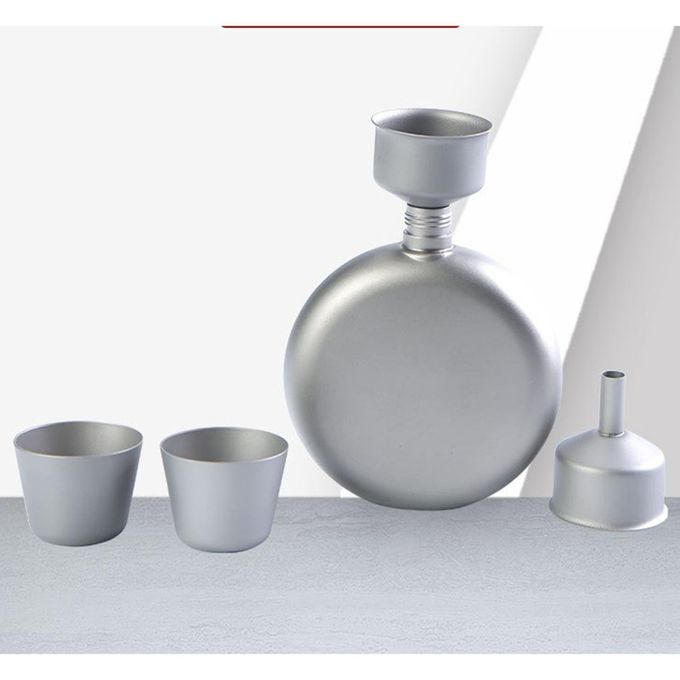 Titanium Hip Flask Sake Cups Pocket Wine Flask Drinkware For Outdoor