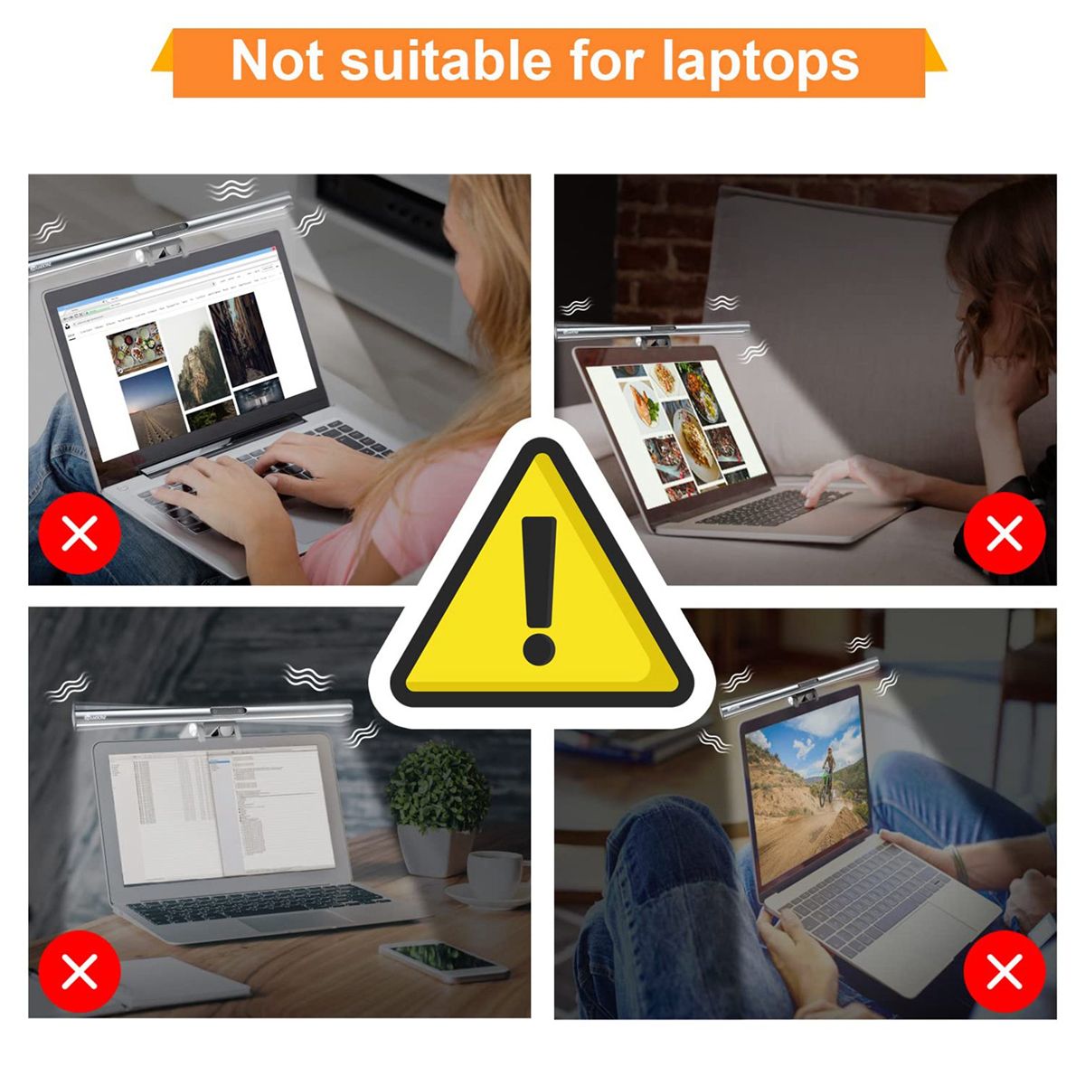 Computer Monitor Light Bar Touch Screen Computer Lamp Eyes Protection PC Computer Monitor Light Bar Without 1080P Webcam
