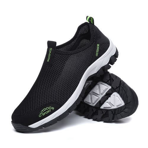 Men's Mesh Breathable Casual Upstream Shoes Sneakers-Black