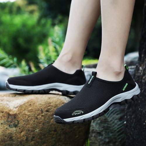 Men's Mesh Breathable Casual Upstream Shoes Sneakers-Black