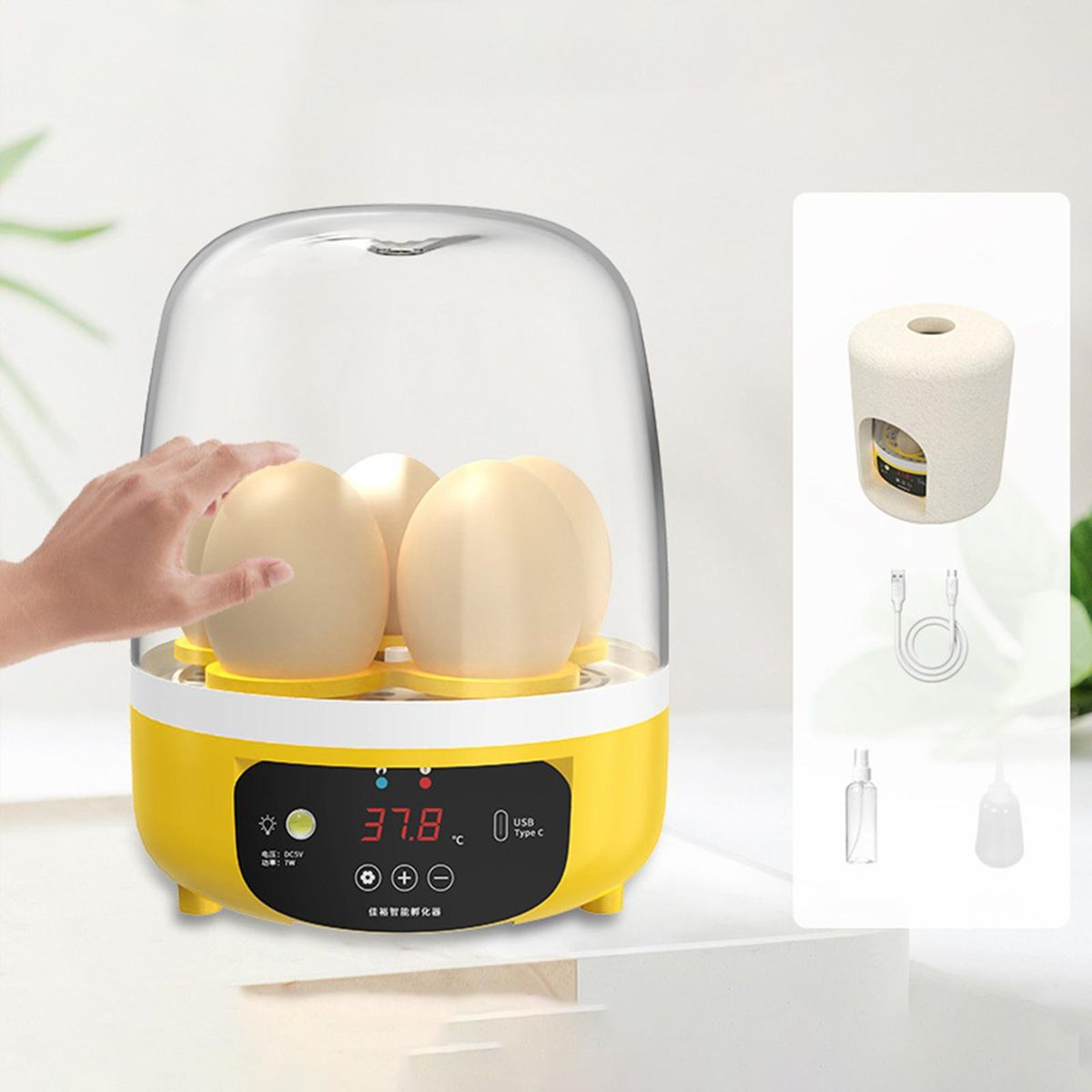 Digital Automatic Egg Incubator LED Light Poultry Hatcher For Hatching