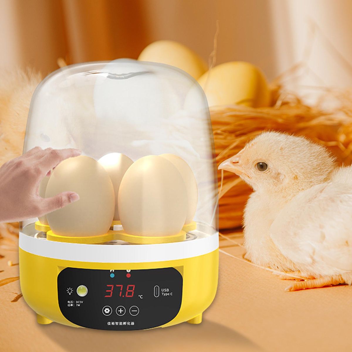 Digital Automatic Egg Incubator LED Light Poultry Hatcher For Hatching
