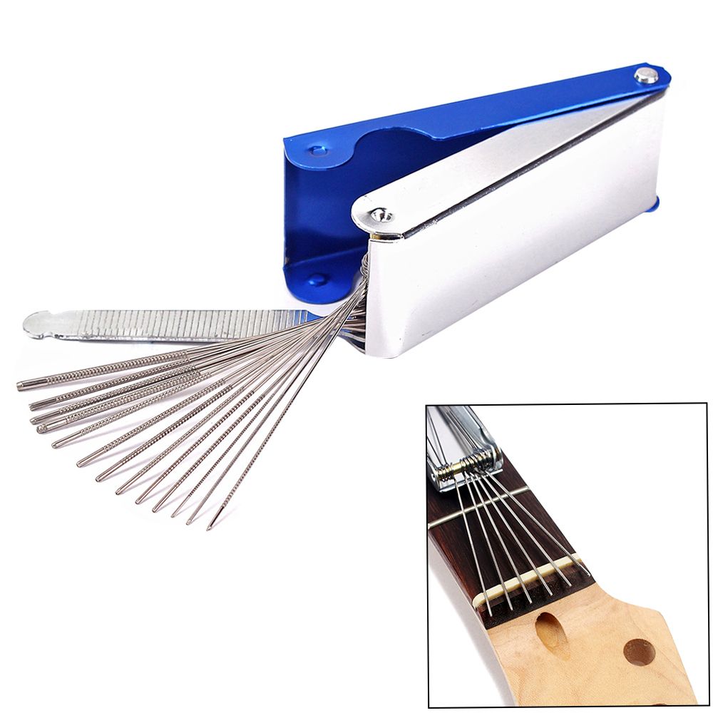 Guitar Nut Bridge File Set Luthiers Tool Box 13 Sizes Of