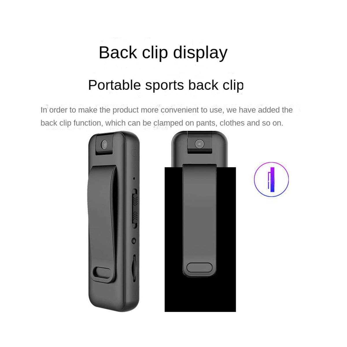 1080P HD Mini Camera Small Invisible 180° Sports Camera Outdoor Camera Body Worn Camera,Night Vision Version