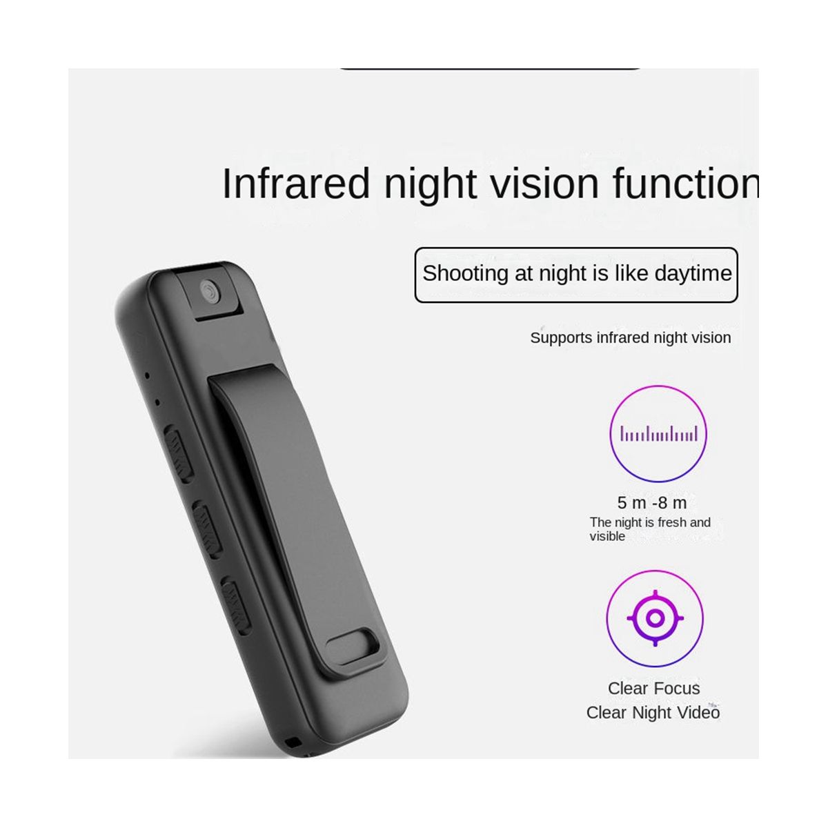 1080P HD Mini Camera Small Invisible 180° Sports Camera Outdoor Camera Body Worn Camera,Night Vision Version