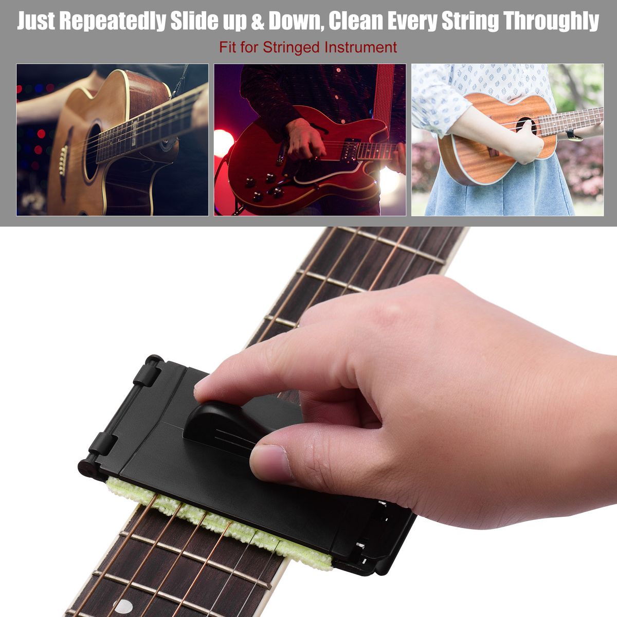 String Scrubber Fretboard Cleaner Fingerboard Cleaning Cloth