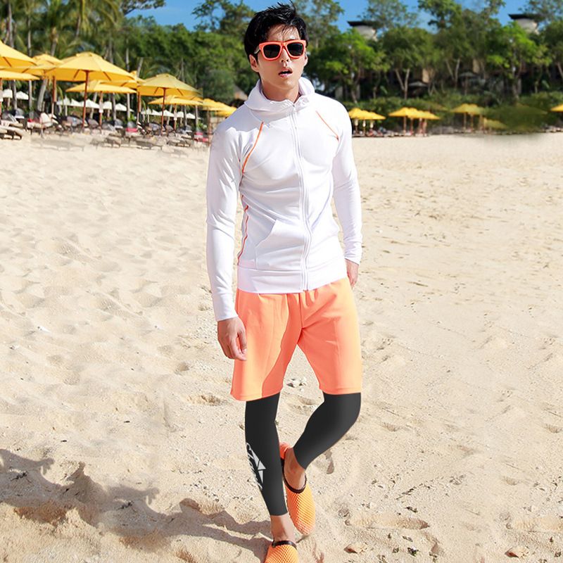 Men Women Set Long Sleeve Rash Guard Shirt With Hood+leggings+Skirt For Swimming Snorkeling Sun