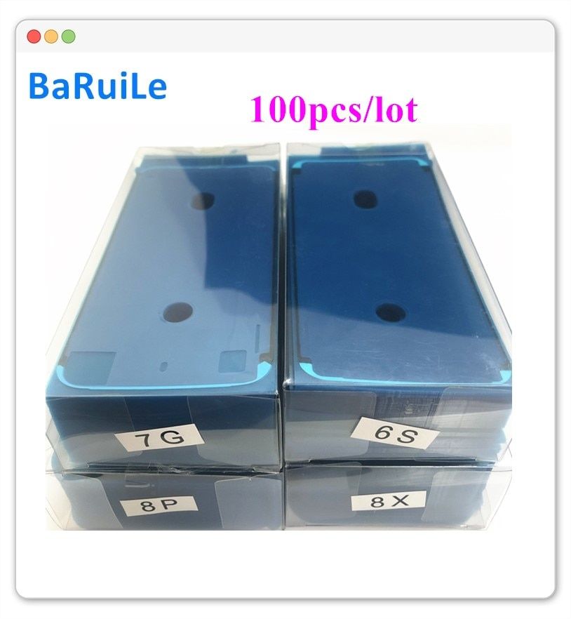 Baruile 100pcs Waterproof 3m Adhesive For Iphone 6s 7 8 X