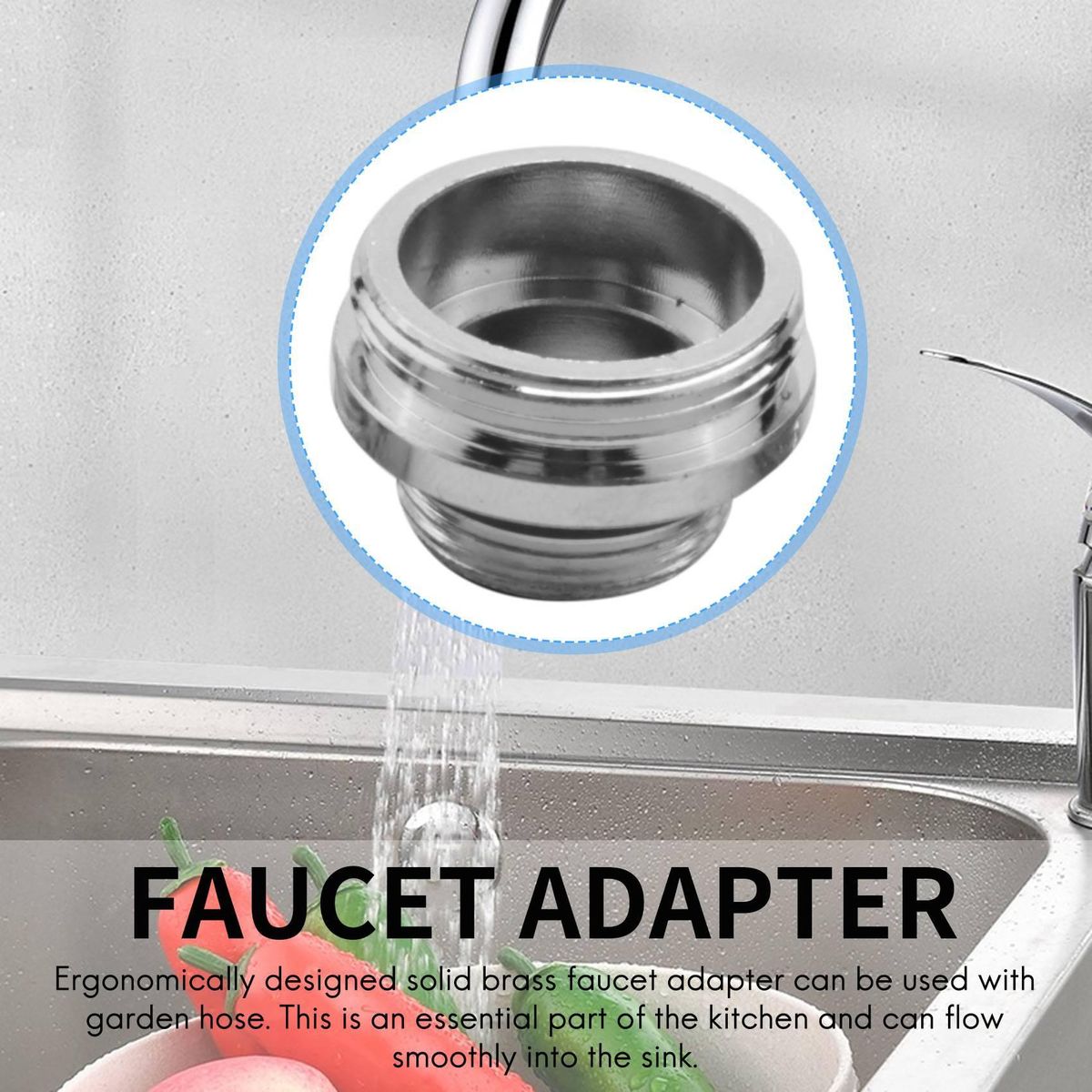 Faucet Adapter Kit-Male Faucet Diverter Adapter for Sink - Garden Hose Connector- Water Filter- Kitchen Faucet Adapter