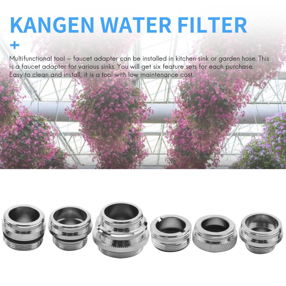 Faucet Adapter Kit-Male Faucet Diverter Adapter for Sink - Garden Hose Connector- Water Filter- Kitchen Faucet Adapter