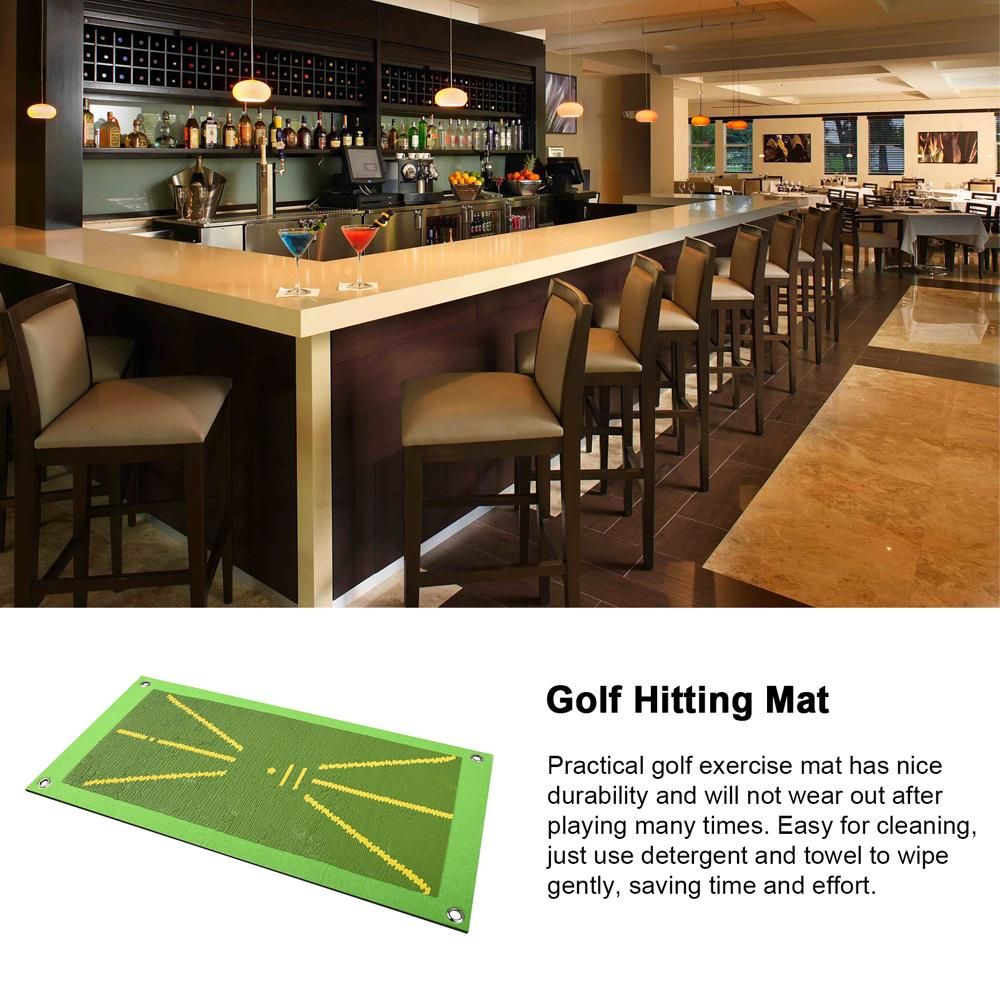Golf Hitting Mat for Swing Detection Batting Portable Golf Practice Training Aids Rug for Home Office Indoor/Outdoor