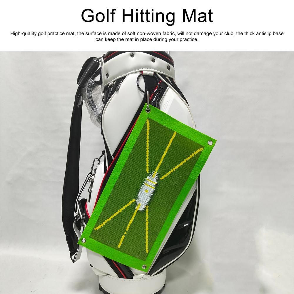 Golf Hitting Mat for Swing Detection Batting Portable Golf Practice Training Aids Rug for Home Office Indoor/Outdoor