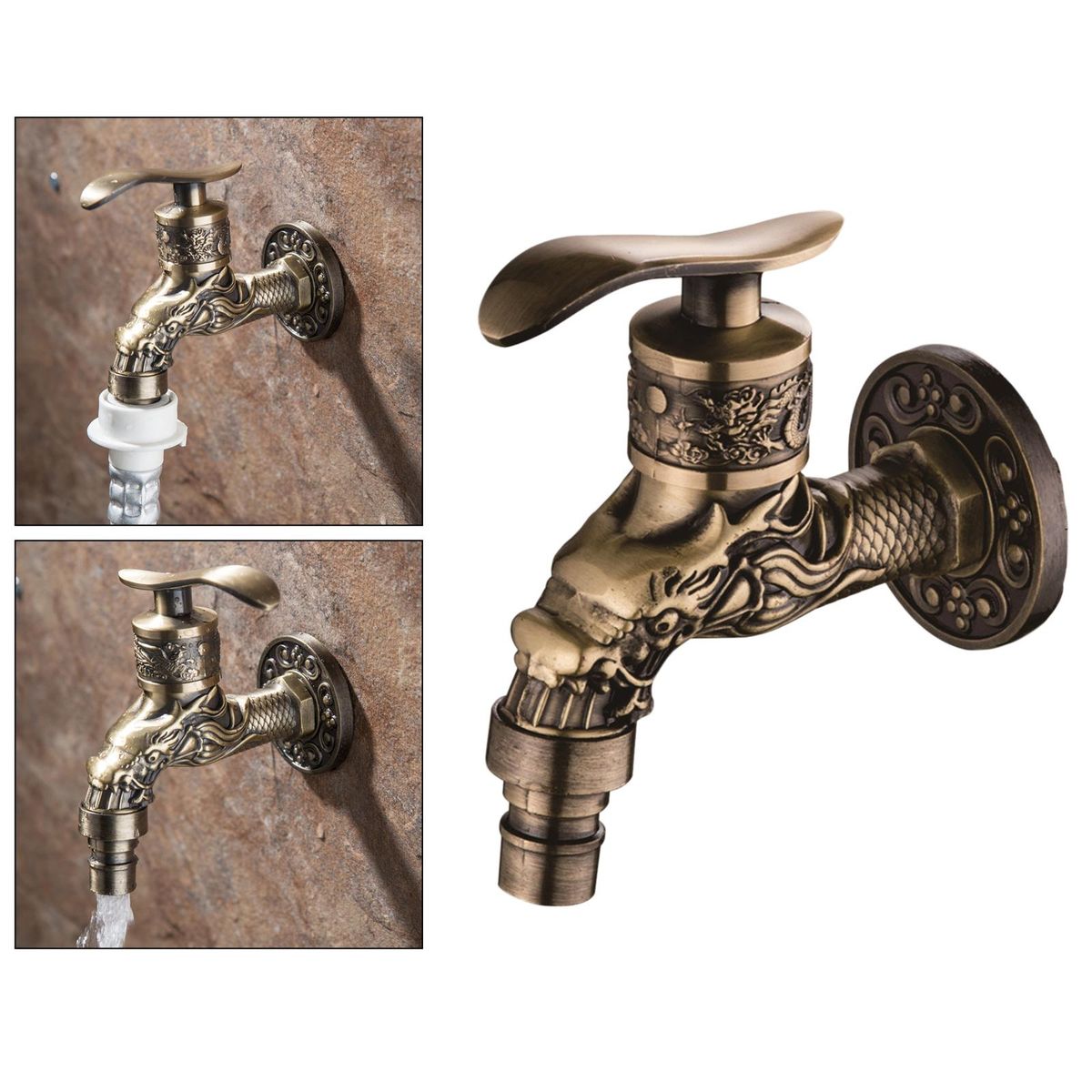 Outdoor  Wall Mounted  Decorative  Bibcock Bronze
