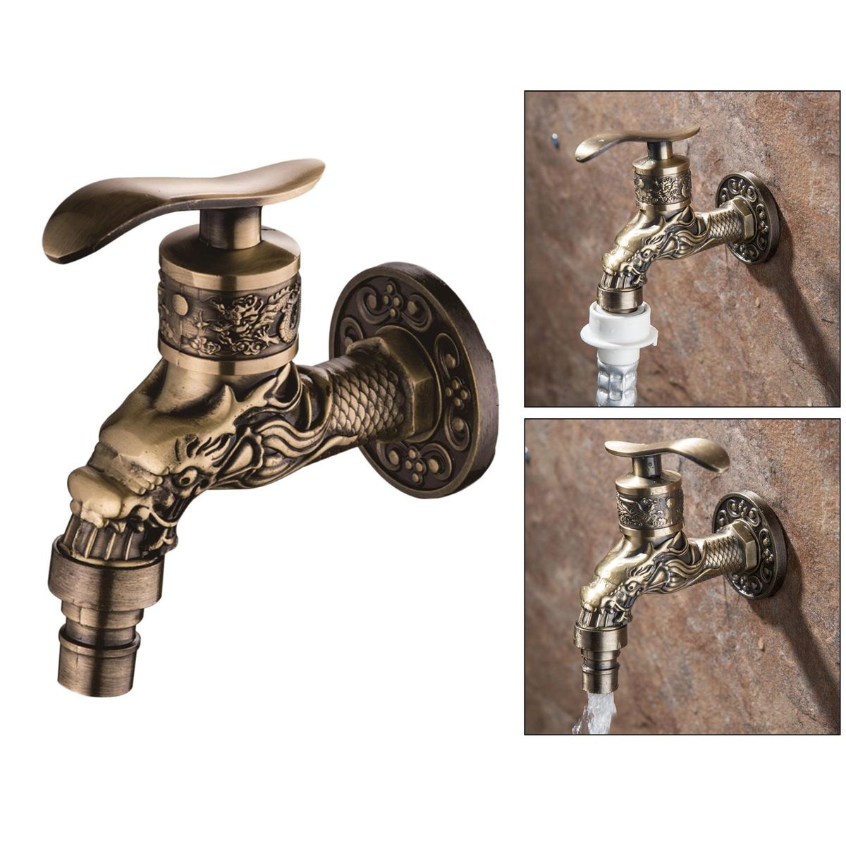 Outdoor  Wall Mounted  Decorative  Bibcock Bronze