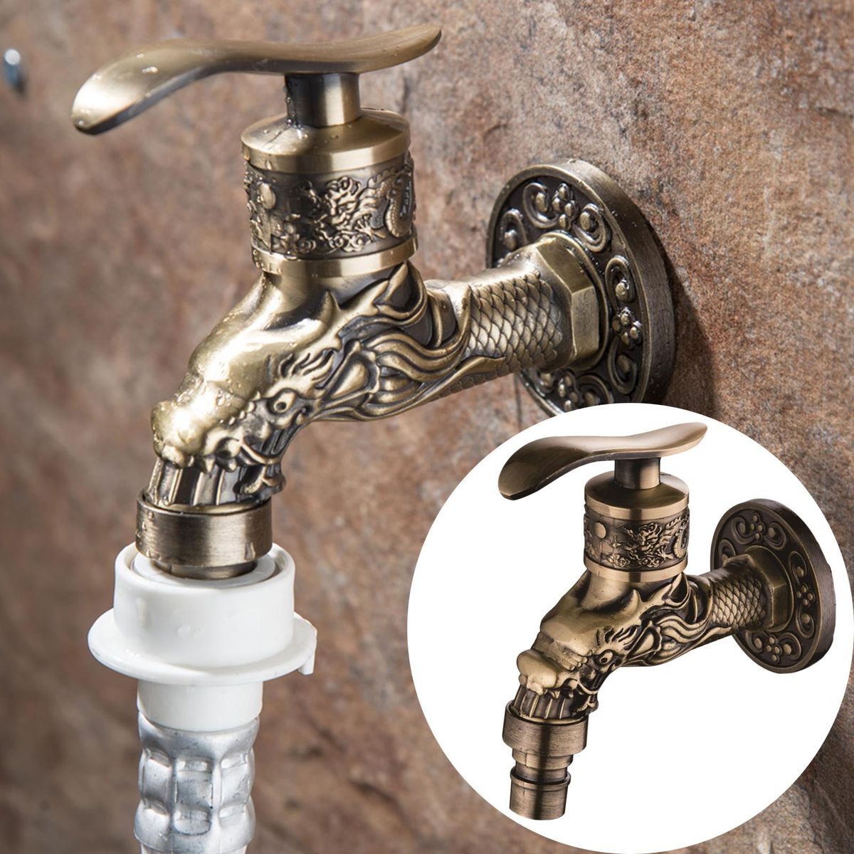 Outdoor  Wall Mounted  Decorative  Bibcock Bronze