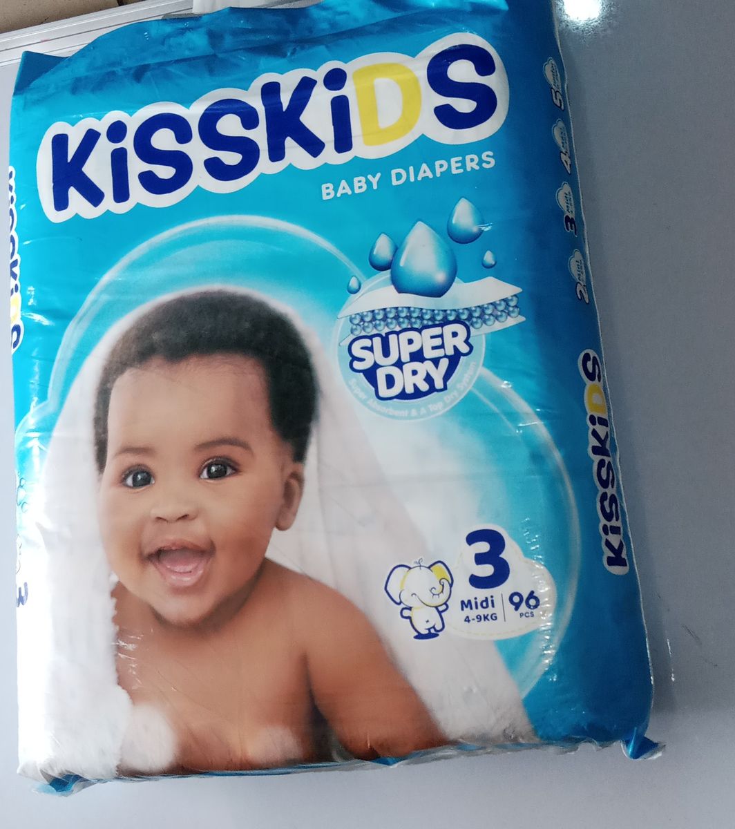 Kisskids Super Dry Diaper - Jumbo Size 3 (96 Count) 4 - 9kg (Midi)