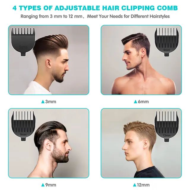 Professional Rechargeable Power Adjustable Hair Clipper